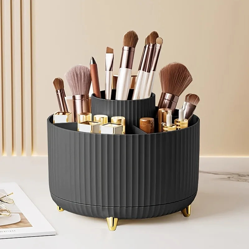 360° Rotating Makeup Organizer – Clear Cosmetic Storage Box