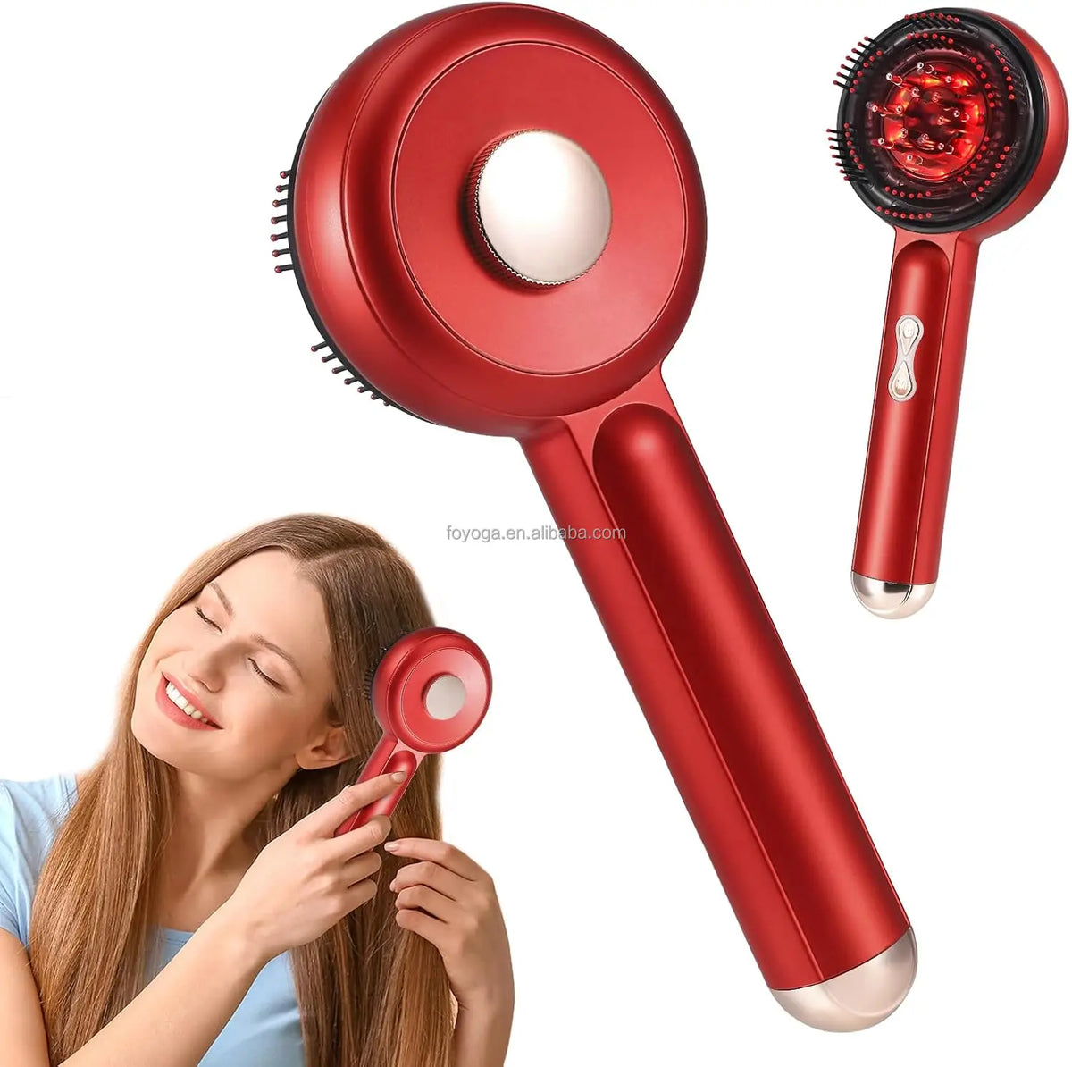 3-in-1 Scalp Massager with Red Light, Heat & Vibration Therapy