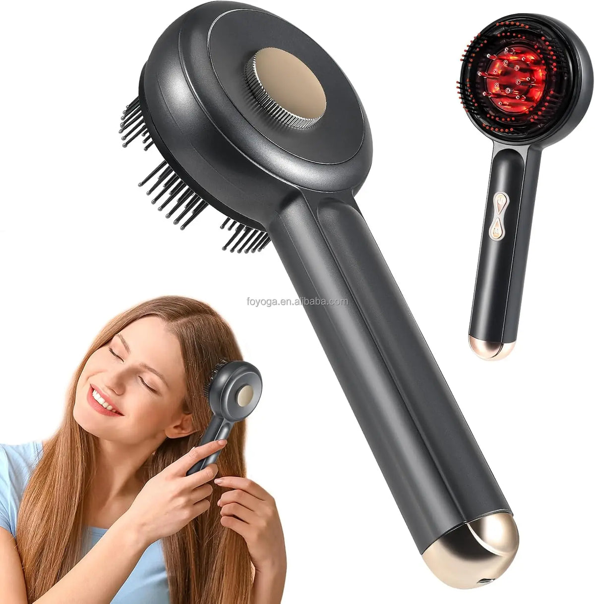 3-in-1 Scalp Massager with Red Light, Heat & Vibration Therapy