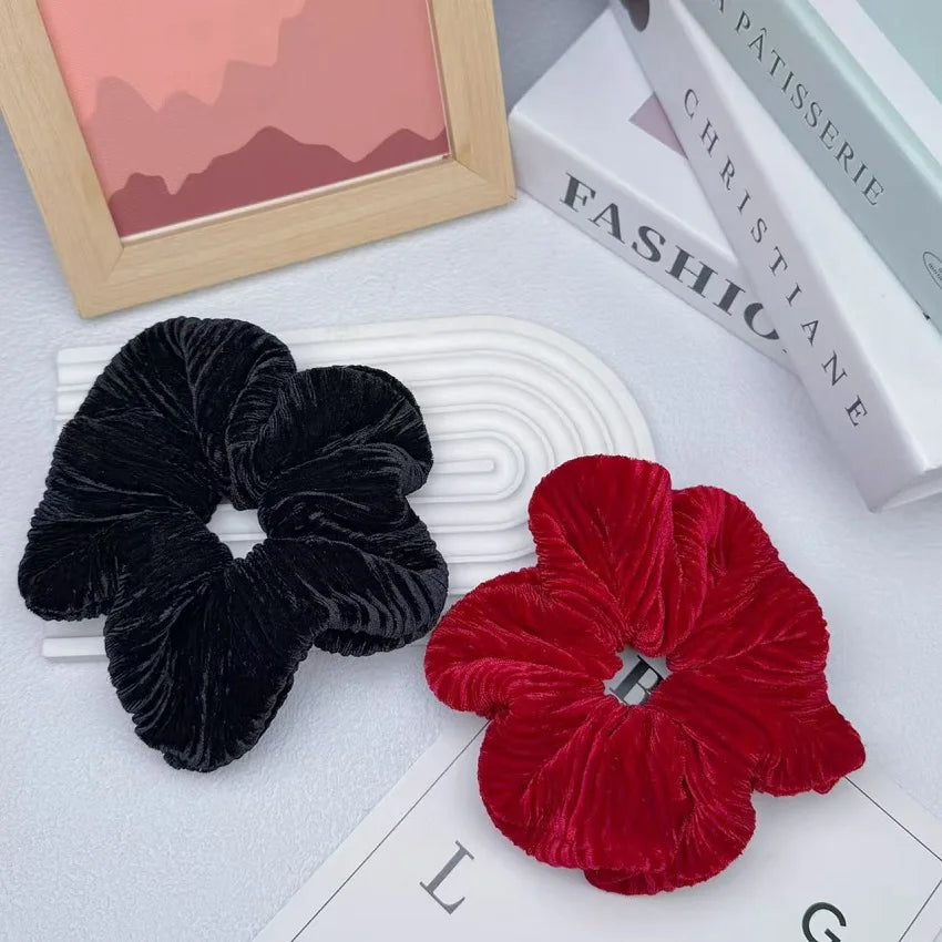 Oversized Fabric Scrunchie Hair Tie Set – Stylish Hair Accessories