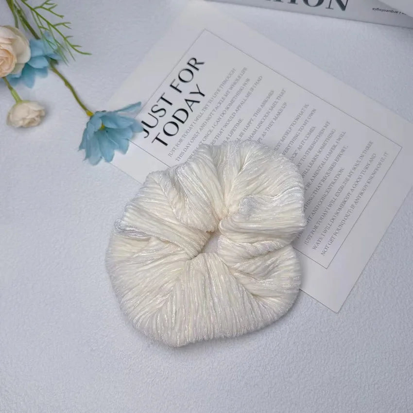 Oversized Fabric Scrunchie Hair Tie Set – Stylish Hair Accessories