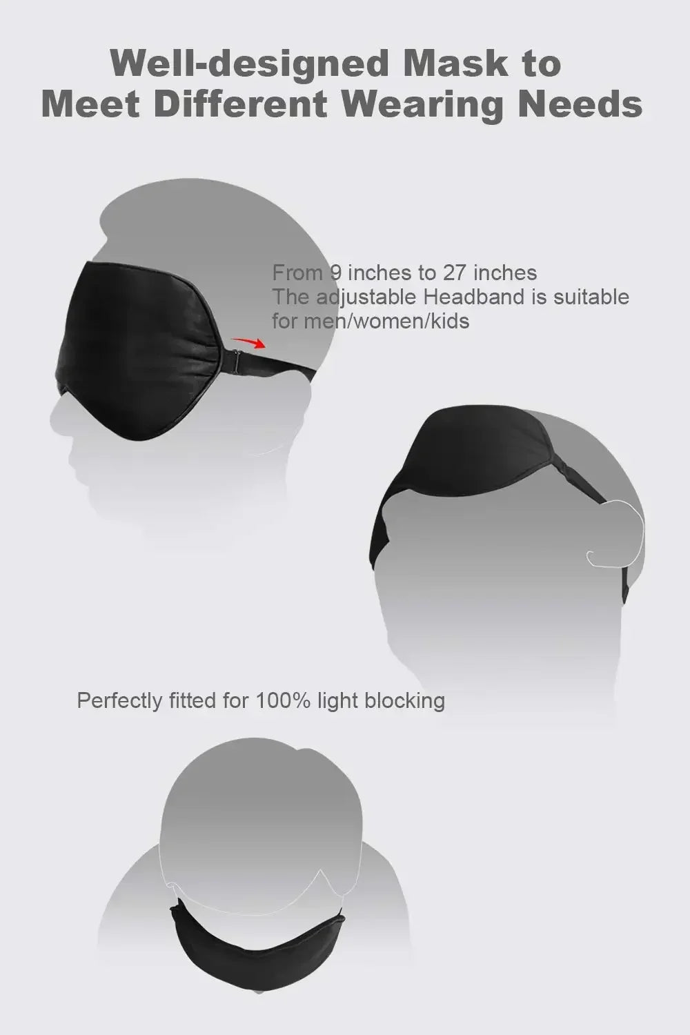 USB Heated Silk Eye Mask with Timer for Relaxing Eye Care