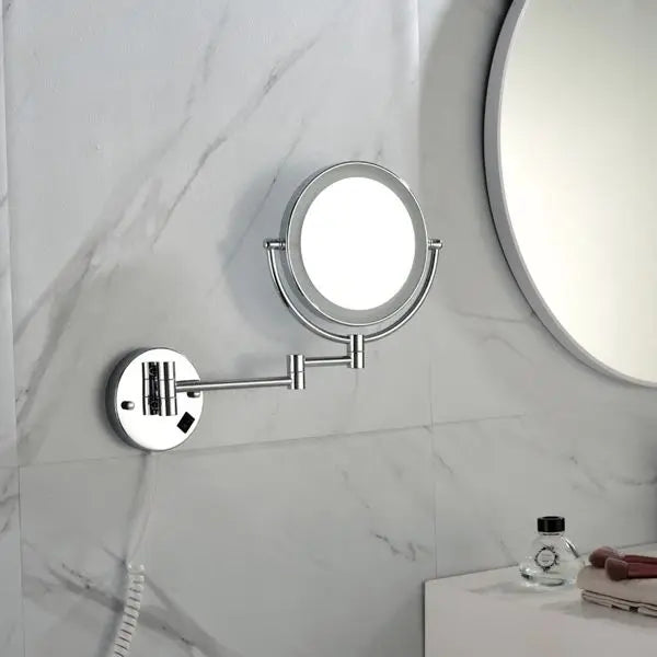 LED Wall-Mounted Vanity Mirror with 3X Magnification