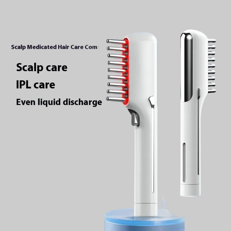 Electric scalp massage comb in white