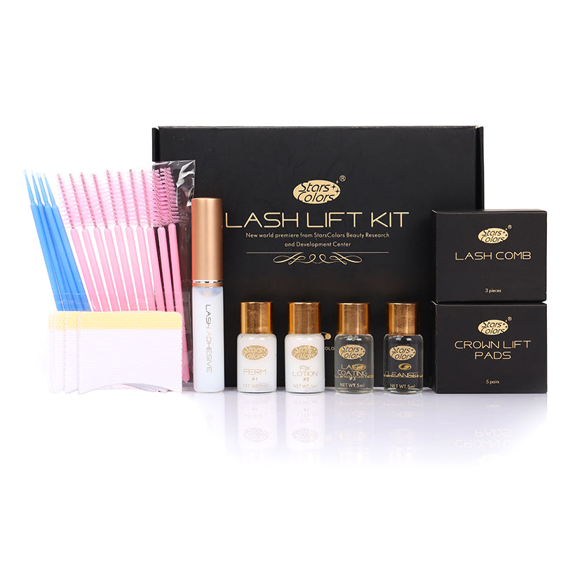 Fast lash lift and eyelash perm kit with complete beauty tools
