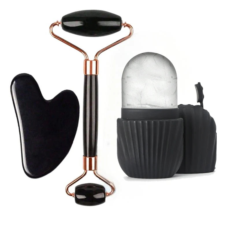 Ice facial roller and Gua Sha skincare massage tool