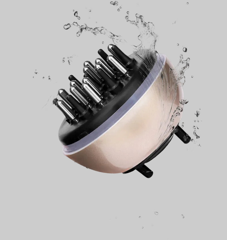 Scalp serum applicator comb for targeted hair and scalp care