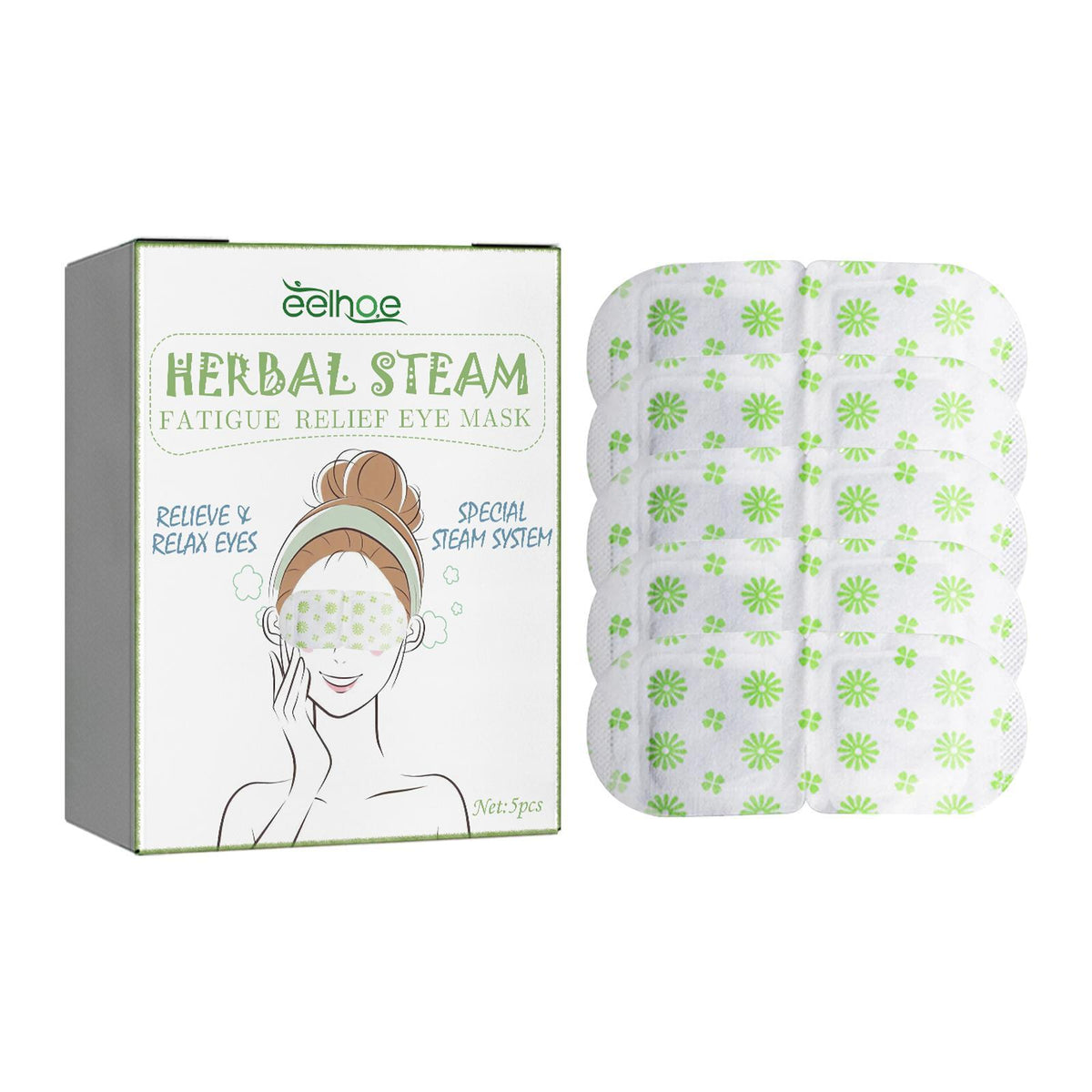 Self-heating eye mask providing soothing warmth