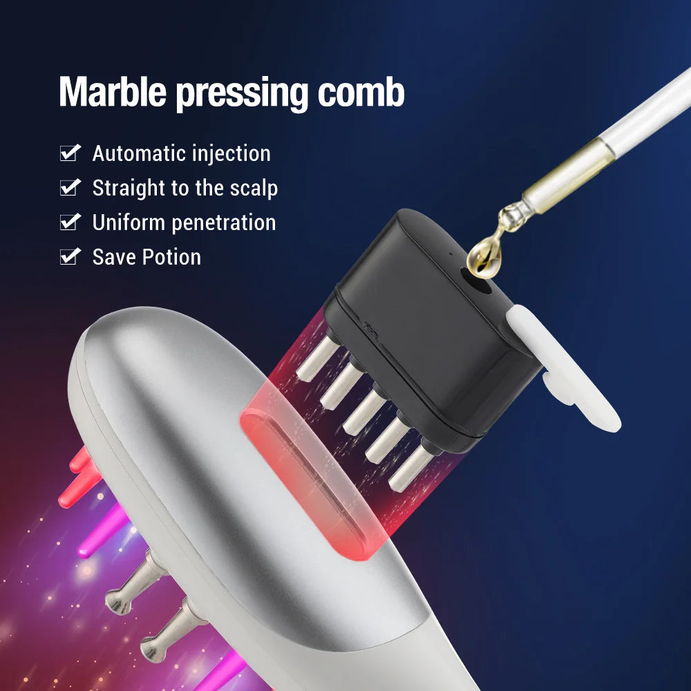 3-in-1 Electric Scalp Massager, Hair Oil Applicator & Massage Brush