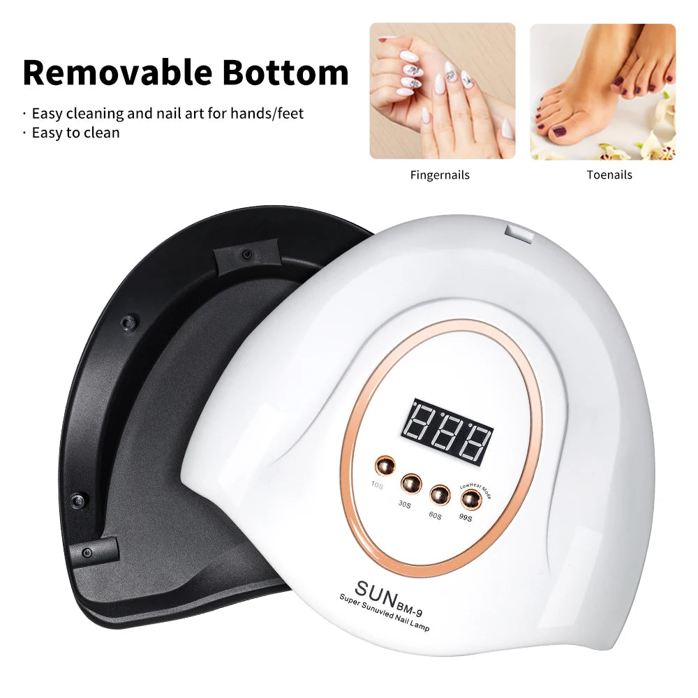 45W UV LED Nail Lamp for Gel Polish, Fast Curing Nail Dryer