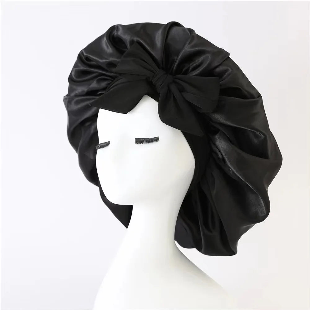 Long Satin Hair Bonnet for Braids, Curls & Long Hair
