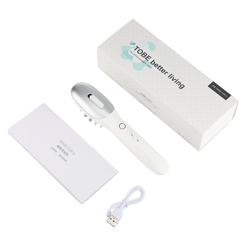 3-in-1 Electric Scalp Massager, Hair Oil Applicator & Massage Brush