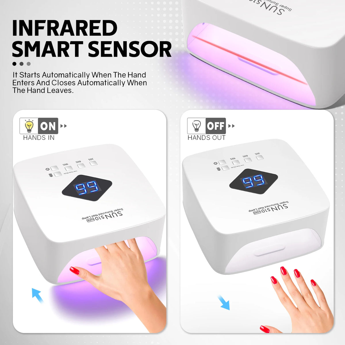 Rechargeable UV LED Nail Lamp for Gel Polish – 30 LED Beads