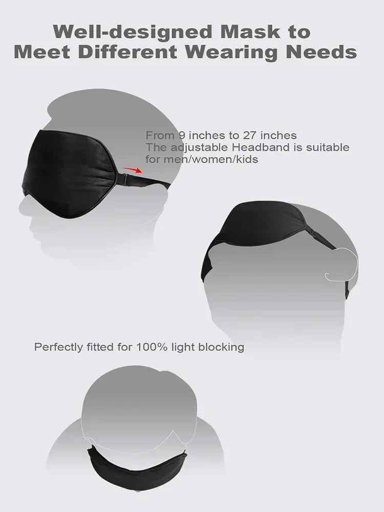USB Heated Silk Eye Mask with Timer for Relaxing Eye Care