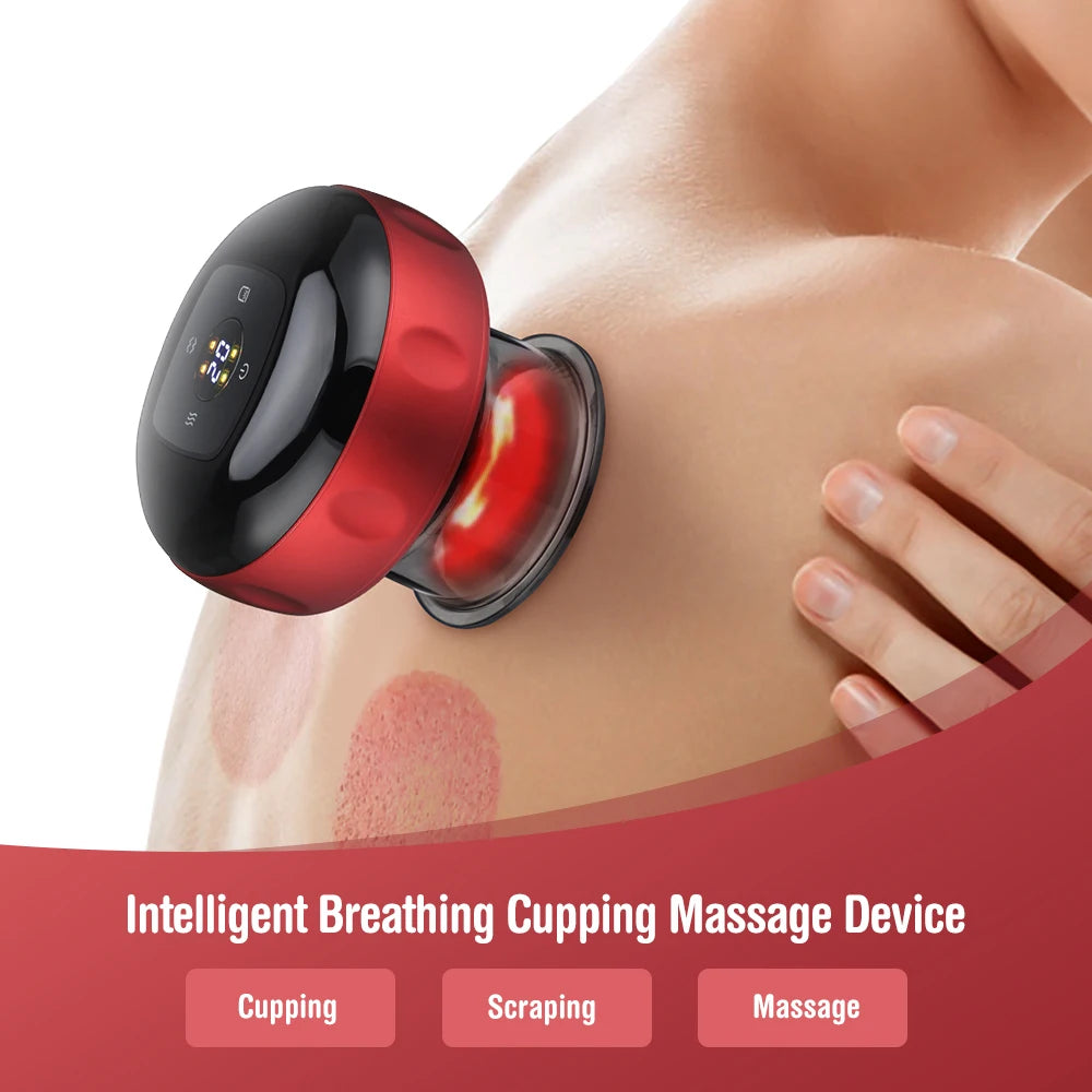 Smart Electric Cupping Massager with Heat & 12 Suction Levels
