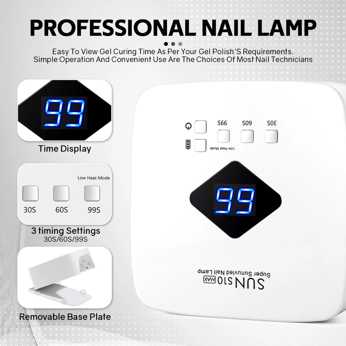 Rechargeable UV LED Nail Lamp for Gel Polish – 30 LED Beads