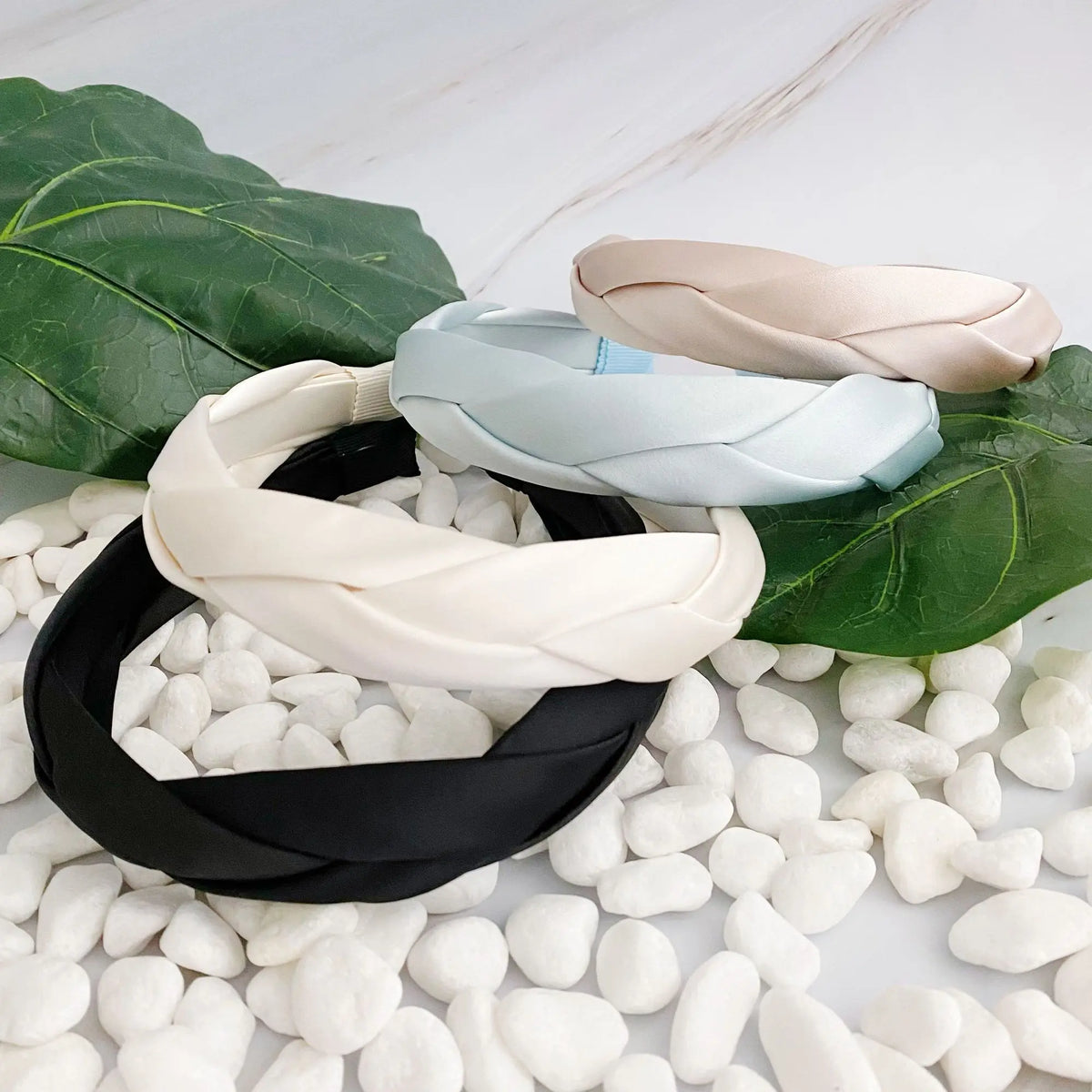 Silk Satin Braided Headband – Soft, Elegant Hair Accessory