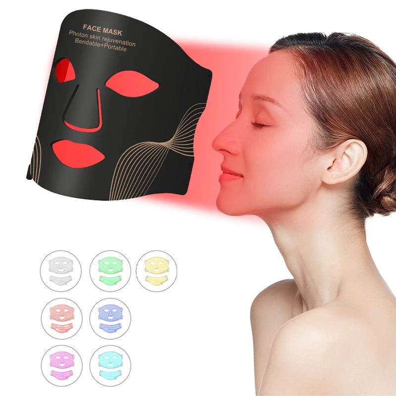 Flexible LED beauty mask for at-home light therapy skincare