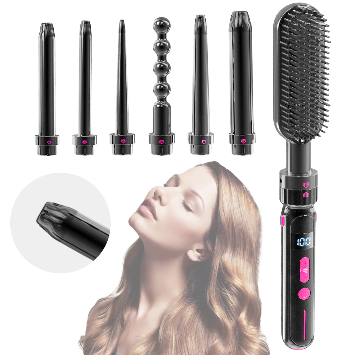 Ceramic curling hair sticks for creating curls and waves