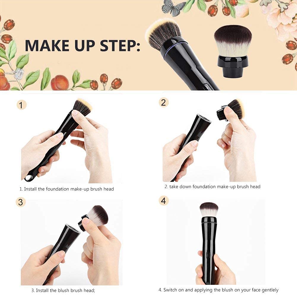 Compact electric makeup application tool for everyday beauty routines