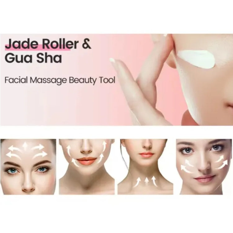 2-piece gua sha facial massage set for face and neck