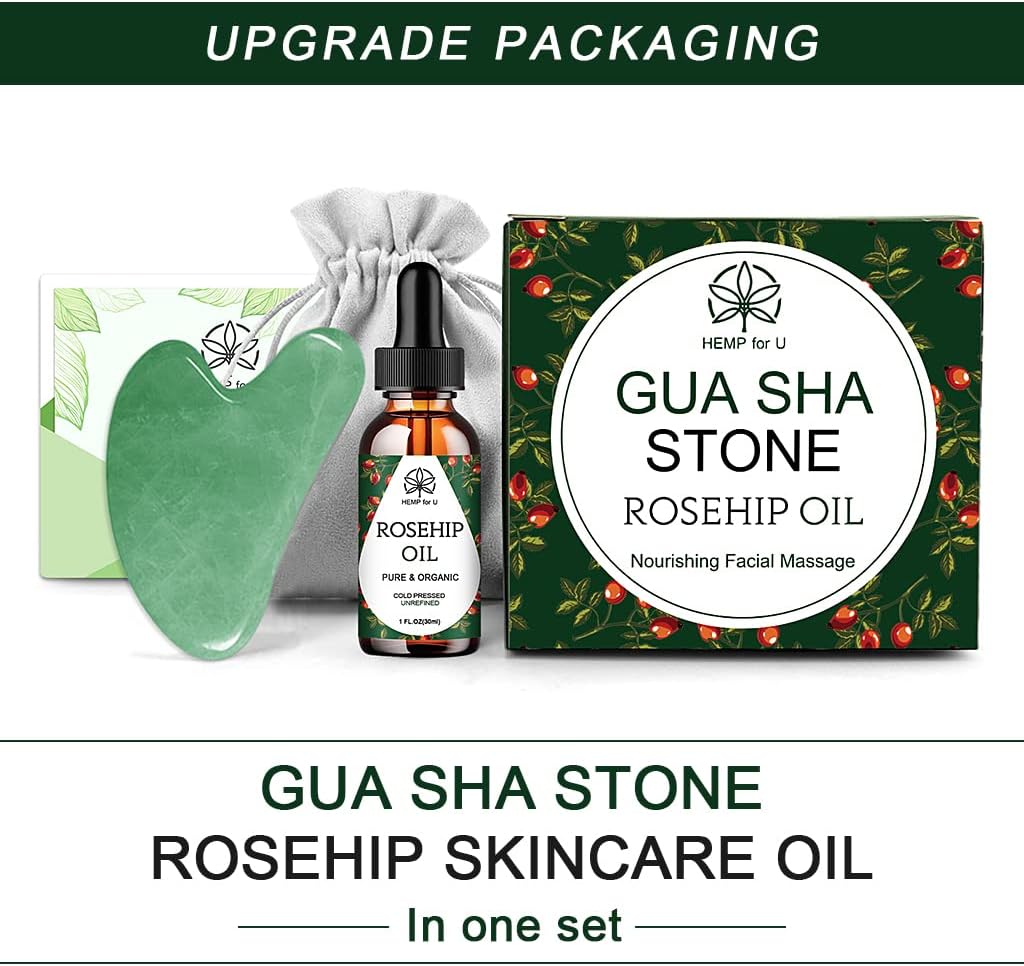 Natural jade Gua Sha facial massage tool for skincare routine