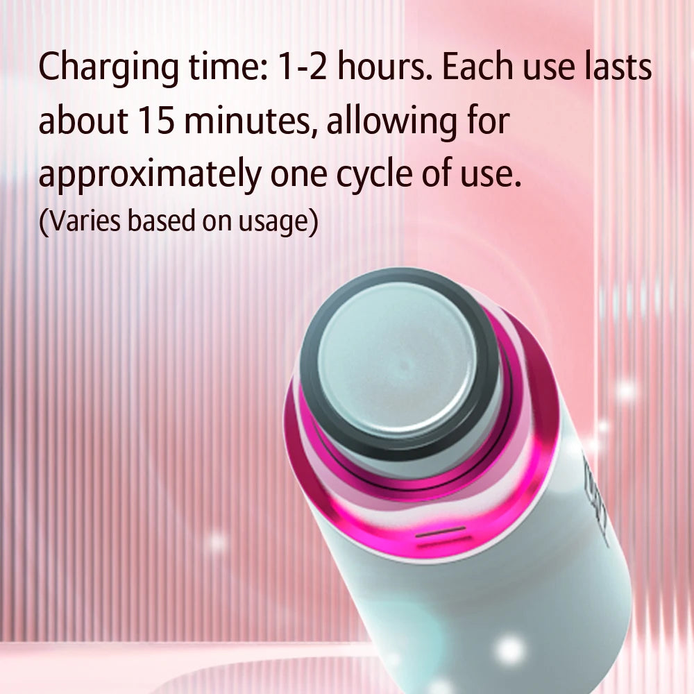 Rechargeable facial massage wand designed for eye area care