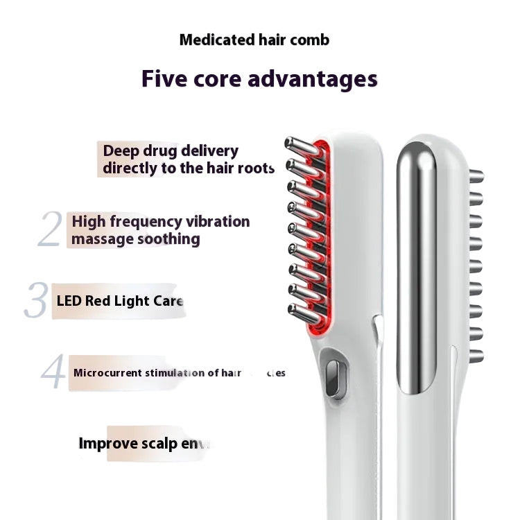 Rechargeable electric scalp massager comb