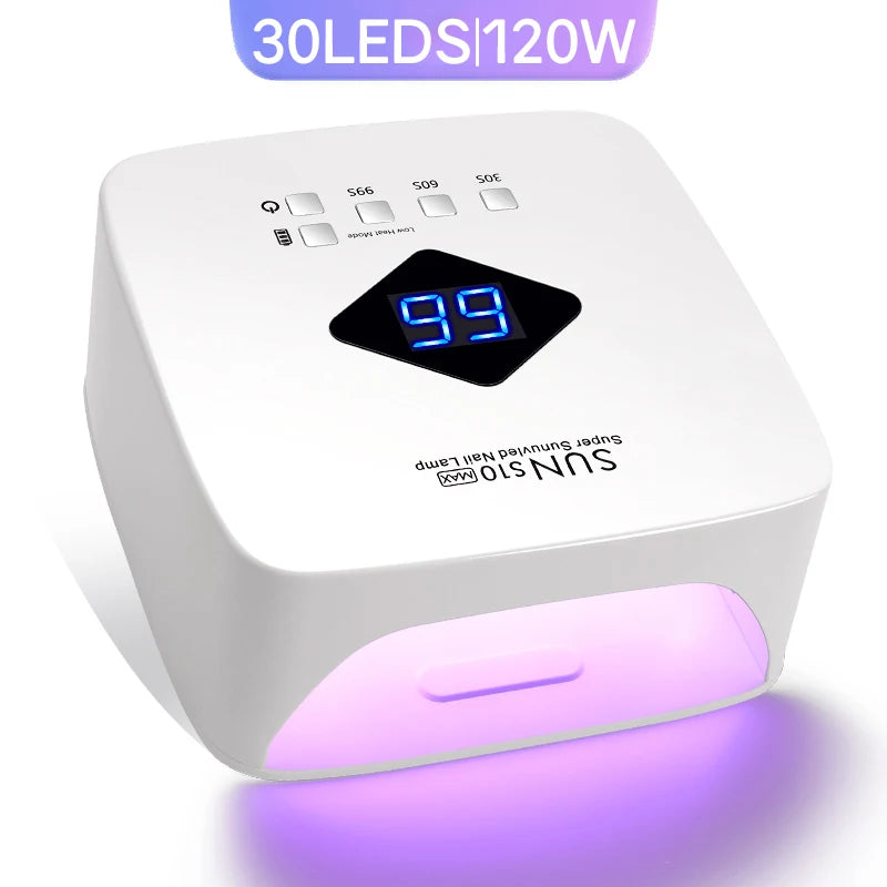 Rechargeable UV LED nail lamp for curing gel polish