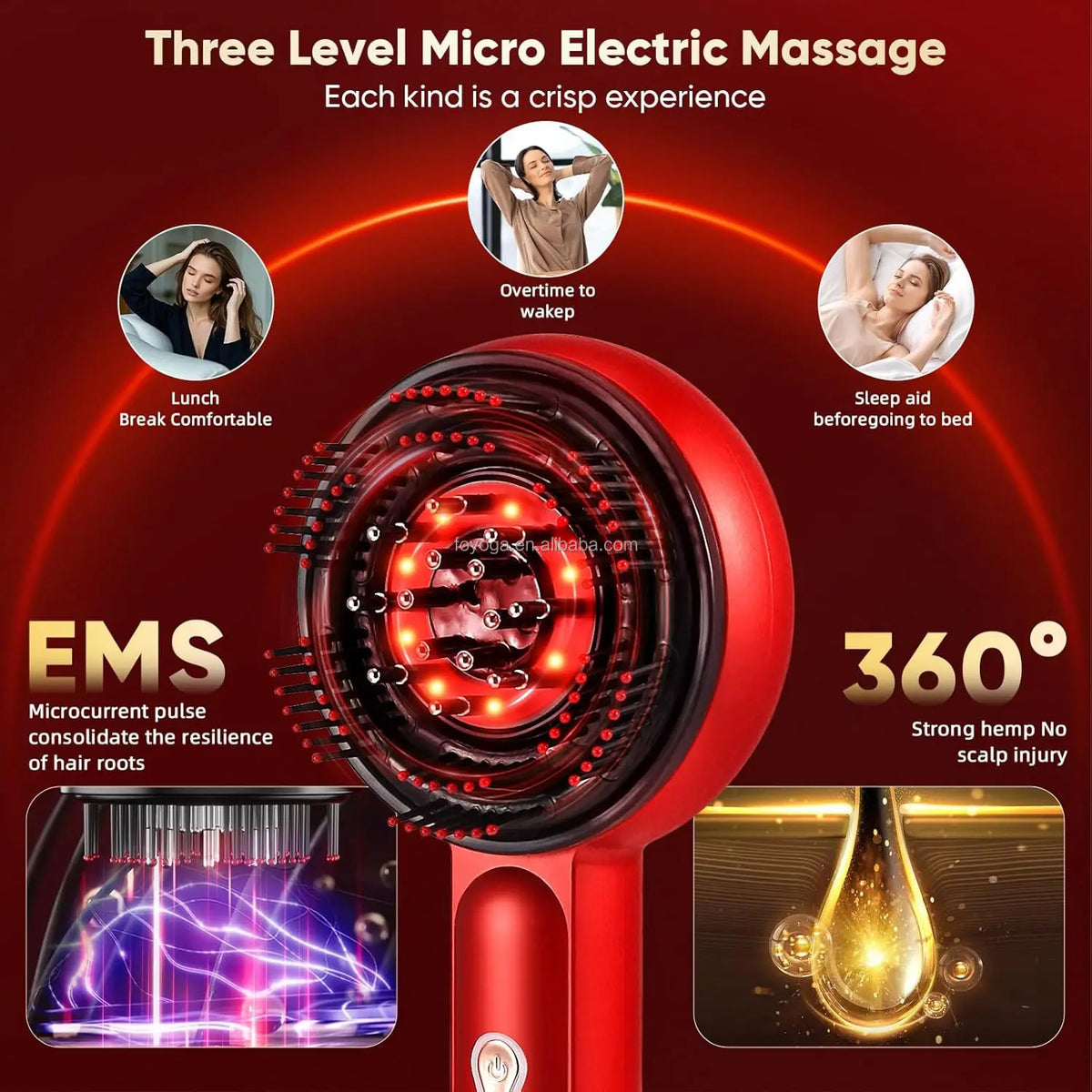 Scalp massager used with hair oil for a self-care routine